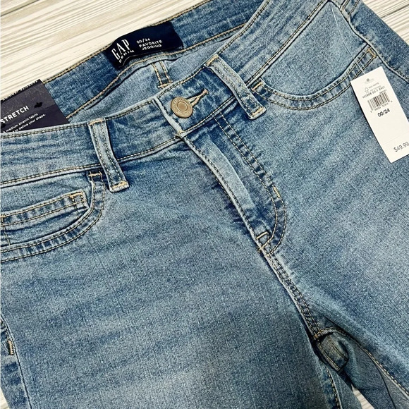 GAP Women's High Rise Favorite Jeggings Mid Rise Stretch Super Skinny Size 00/24 - Picture 4 of 13